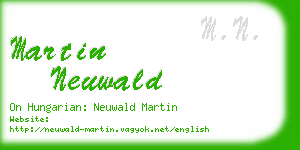 martin neuwald business card